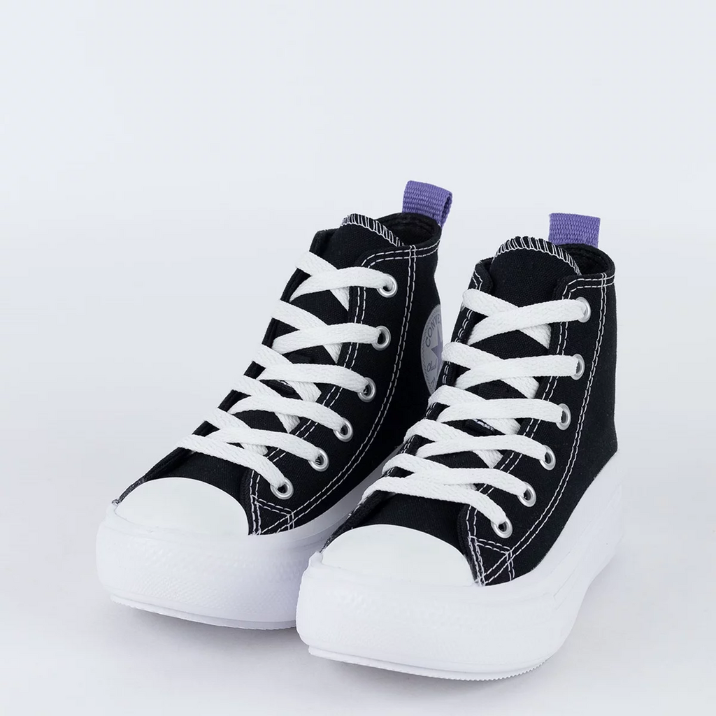 Tênis Infantil All Star Chuck Taylor Move Hi Seasonal Cano Alto Plataforma  Lavanda