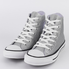 CT24930001 Tênis Converse Chuck Taylor All Star Hi Glam Prata Lavanda na internet