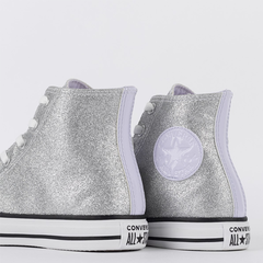 CT24930001 Tênis Converse Chuck Taylor All Star Hi Glam Prata Lavanda - comprar online