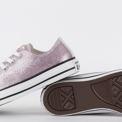 CT24940002 Tênis Converse Chuck Taylor All Star Ox Glam Rosa Chiclete Cinza Palido na internet