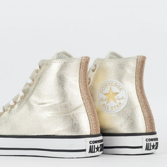 Tênis Converse Chuck Taylor All Star Hi Sparkle Party Ouro Branco CT26100001 - Saffira Vest-All Star - Converse 