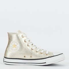 Tênis Converse Chuck Taylor All Star Hi Sparkle Party Ouro Branco CT26100001