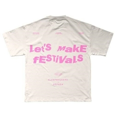 Camiseta Lets Make Festivals Off White - comprar online