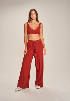 Calça Anticool Canelada Pantalona Vermelho - loja online