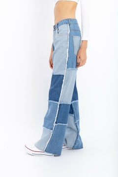 Calça Jeans Anticool Pantalona Patchwork na internet