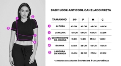Baby Look Anticool Canelado Cinza - loja online