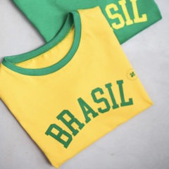Cropped Brasilcore Anticool Amarelo e Verde - comprar online