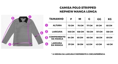 Camisa Polo Stripped Nephew Manga Longa Preto - comprar online