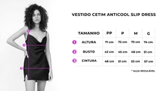 Vestido Slip Cetim Preto - loja online