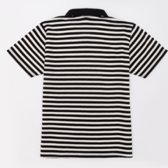 Camisa Polo Stripped Nephew Preta - comprar online