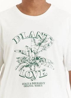 Camiseta Redley Plant Collab Bob Marley Off White - comprar online