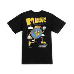 Camiseta Music Makes The World A Better Place Preta - comprar online