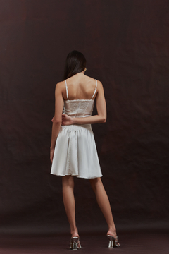 Vestido Rodado Cetim Anticool Branco - comprar online