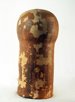 cabeca decortiva em ceramica raku