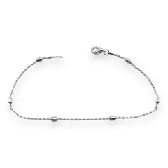 1.9 gr Pulsera Bolitas (4 mm) Plata Italiana - comprar online