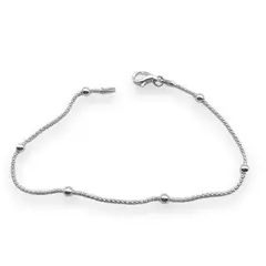 1.5 gr Pulsera Finita Bolitas Facetada Plata Italiana - comprar online