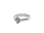 2.9g Anillo Solitario Piedra Blanca Plata Italiana - comprar online