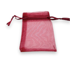 Pack de 50 Bolsas de Organza Bordo (7x9 cm) - comprar online