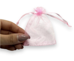 Pack de 50 Bolsas de Organza Rosa (7x9 cm) en internet