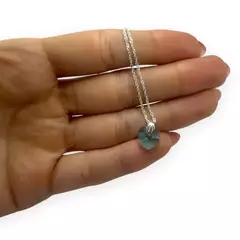 CONJUNTO PLATA ITALIANA DIJE CORAZON SWA + CADENA SINGAPUR O VENECIANA