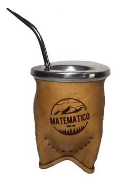 Mate Camionero Cuero Con Bombilla