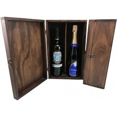 Caja Estuche Madera Para 2 Vinos - comprar online