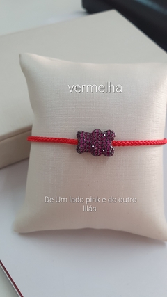 Pulseira regulável urso TED todo cravejado de zircônias dupla face - comprar online