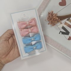 Kit de laços Juju P Jeans com pérolas - 4 unidades na internet