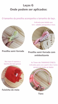 Kit de Laços Lilica G 3 laços e 1 tiara adaptável - Lilupi Laços 