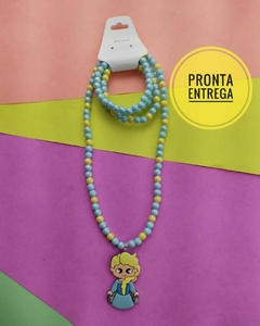 Kit colar e pulseiras Frozen (PRONTA ENTREGA)