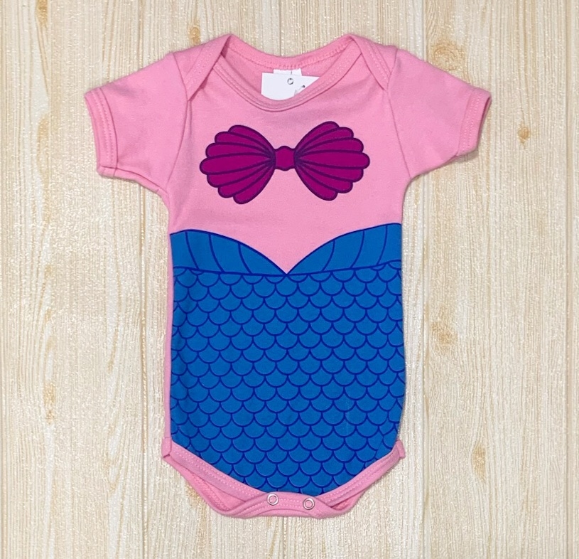 Body Para Bebê Bebê Sereia Uma Roupa De Peça