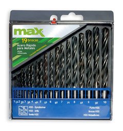 SET MAX 19 mechas para metales Ø 1-10 x 0.50