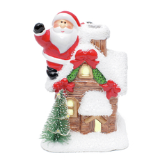 Mini Casa Papai Noel com Led