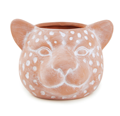 Cachepot Leopardo em Terracota