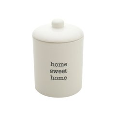 Potiche Porcelana Home Sweet Home Branco