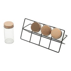 Set Porta Condimento 5 Peças Metal Black Support Transparente e Cobre - comprar online