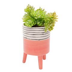 Vaso Cerâmica com Riscos e pé Bright Colors - comprar online