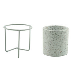 Cachepot Concreto Granilite Metal Stand - comprar online