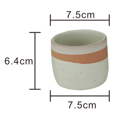 Cachepot Cerâmica Rose Stripe Branco - comprar online