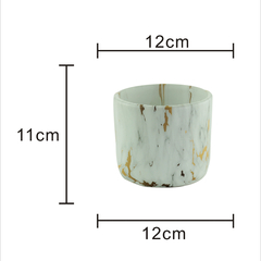 Cachepot efeito marmorizado gold marble - rodecora