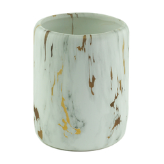 Cachepot efeito marmorizado gold marble