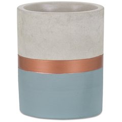 Vaso em Cimento Queimado com detalhes em Cobre - comprar online