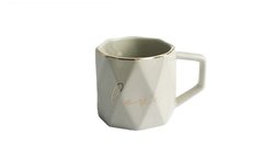 Caneca Love com borda Dourada