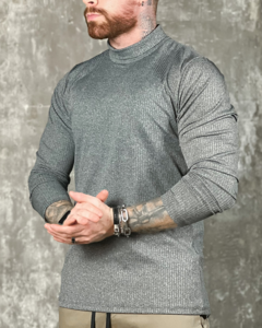 Camiseta Canelada GREY TURTLENECK