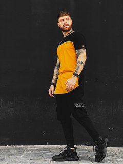 Camiseta Longline BLACK N' YELLOW - comprar online