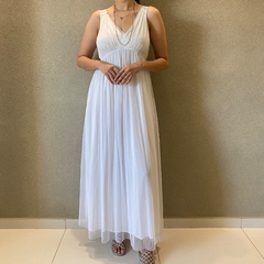 VESTIDO EM TULE BRANCO - LARA BRECHÓ