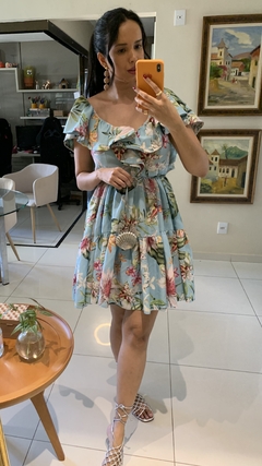 VESTIDO CURTO FLORAL LANÇA PERFUME - LARA BRECHÓ