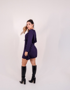 VESTIDO CAPUZ BERINJELA - comprar online