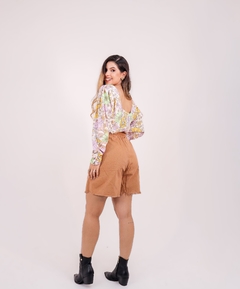 CROPPED FLORAL MANGA LONGA - comprar online