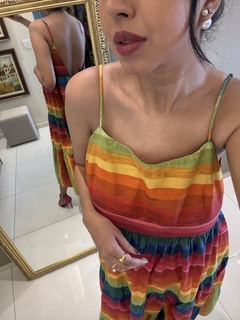 VESTIDO ARCO IRIS FARM - LARA BRECHÓ